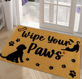 1pc "Wipe Your Paws" Funny Welcome Doormat - 16x24 Inch, Easy Clean, Non-Woven Fabric with Rubber Backing, Perfect for Indoor/Outdoor Use, Ideal Gift for Cat & Dog Lovers, Home Decor Front Door Mat